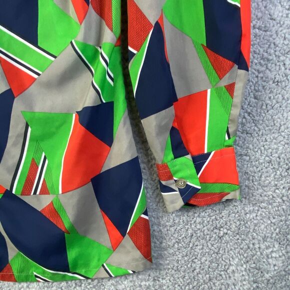 Media Quintessa Mens Shirt 100% Polyester Long Sleeve Size Large Vintage - Picture 6 of 10